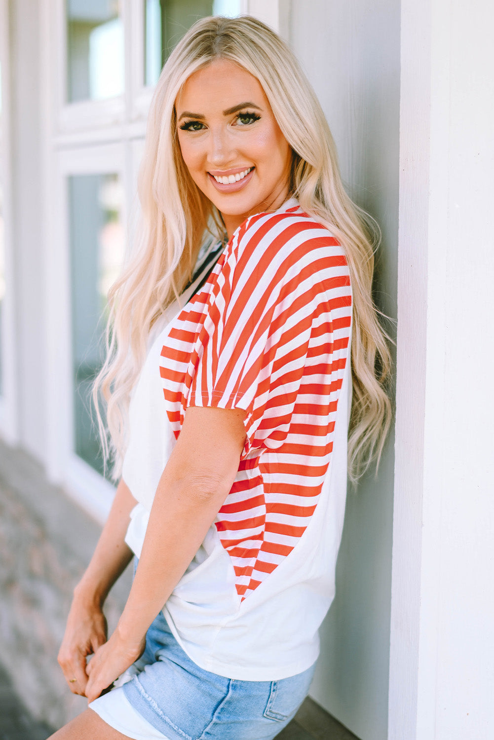 The US Stars and Stripes V Neck Tee