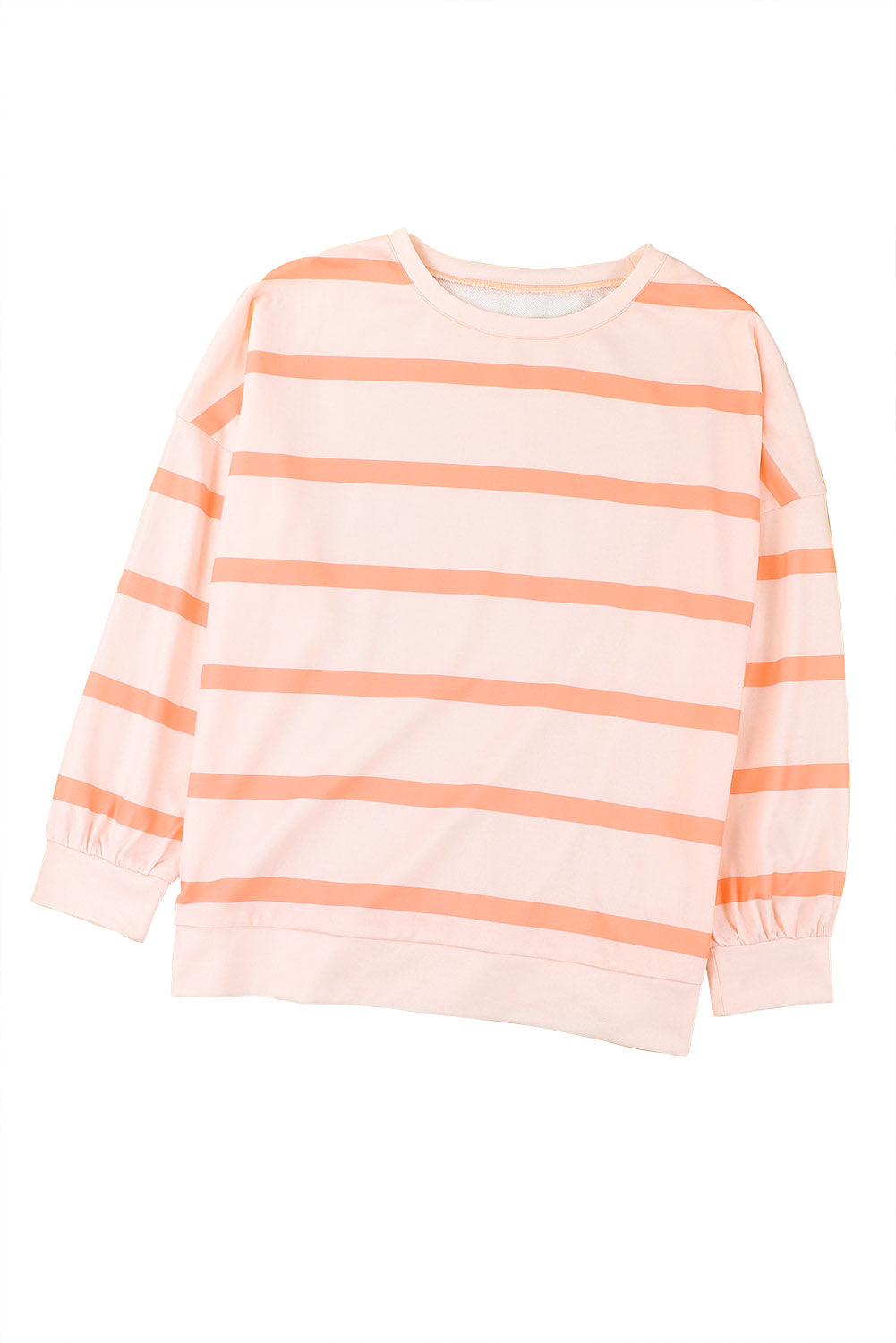 Striped Drop Shoulder Pullover Sweatshirt