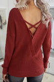 Cross Back Hollow-out Sweater