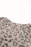 V Neck Front Pocket Leopard Tee