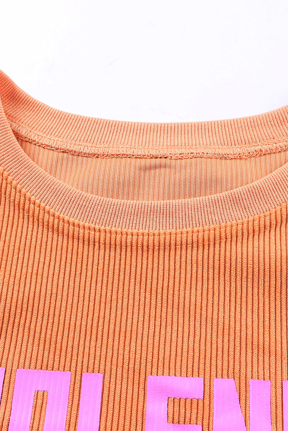 Sweat-shirt oversize côtelé orange THANKFUL