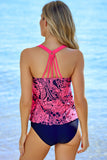 Floral Printed Blouson Tankini Top