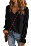 Flared Cuff Bishop Sleeve Blouse