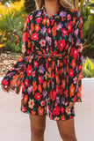 Robe chemise ample multicolore