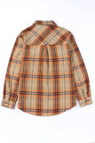 Plaid Pocket Buttoned Long Sleeve Shirt