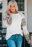 Leopard Print Bubble Sleeve Top