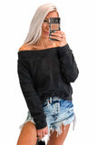 Off The Shoulder Mineral Wash Pullover