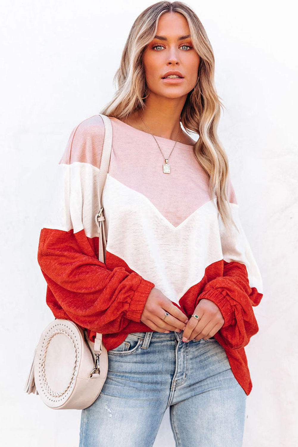 Oversized Chevron Knit Top