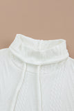 Cowl Neck Textured Sweatshirt