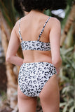 Leopard Print Spaghetti Strap Mid Waist Bikini