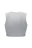 Joint Straps Sleeveless Ribbed Gym Top