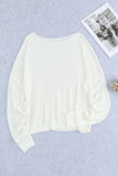 Solid Drop Shoulder Pullover Sweater