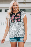 Wild Flower Embroidered Shift Top