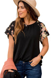 Tiered Floral Raglan Sleeve T Shirt