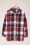 Plaid Print Buttoned Shirt Jacket