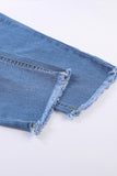 Jean skinny bleu ciel taille haute longueur cheville