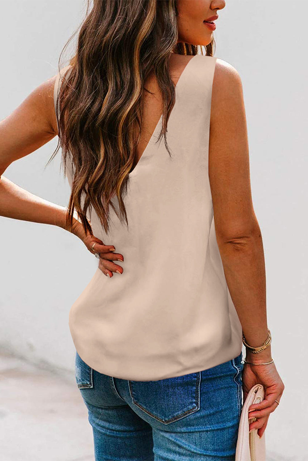 Deep V Neck Loose Tank Top