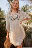 Boho Crochet Tasseled Oversized Beach Cover Up