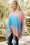 Plus Size Painted Poncho Top