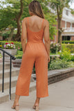 Adjustable Spaghetti Straps Wide Leg Jumpsuit