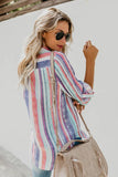 Sweet Enough Striped Button Up Top