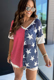 Red American Flag Stars and Stripes Tank Top