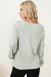 Crochet Lace Patch Raglan Sleeve Top