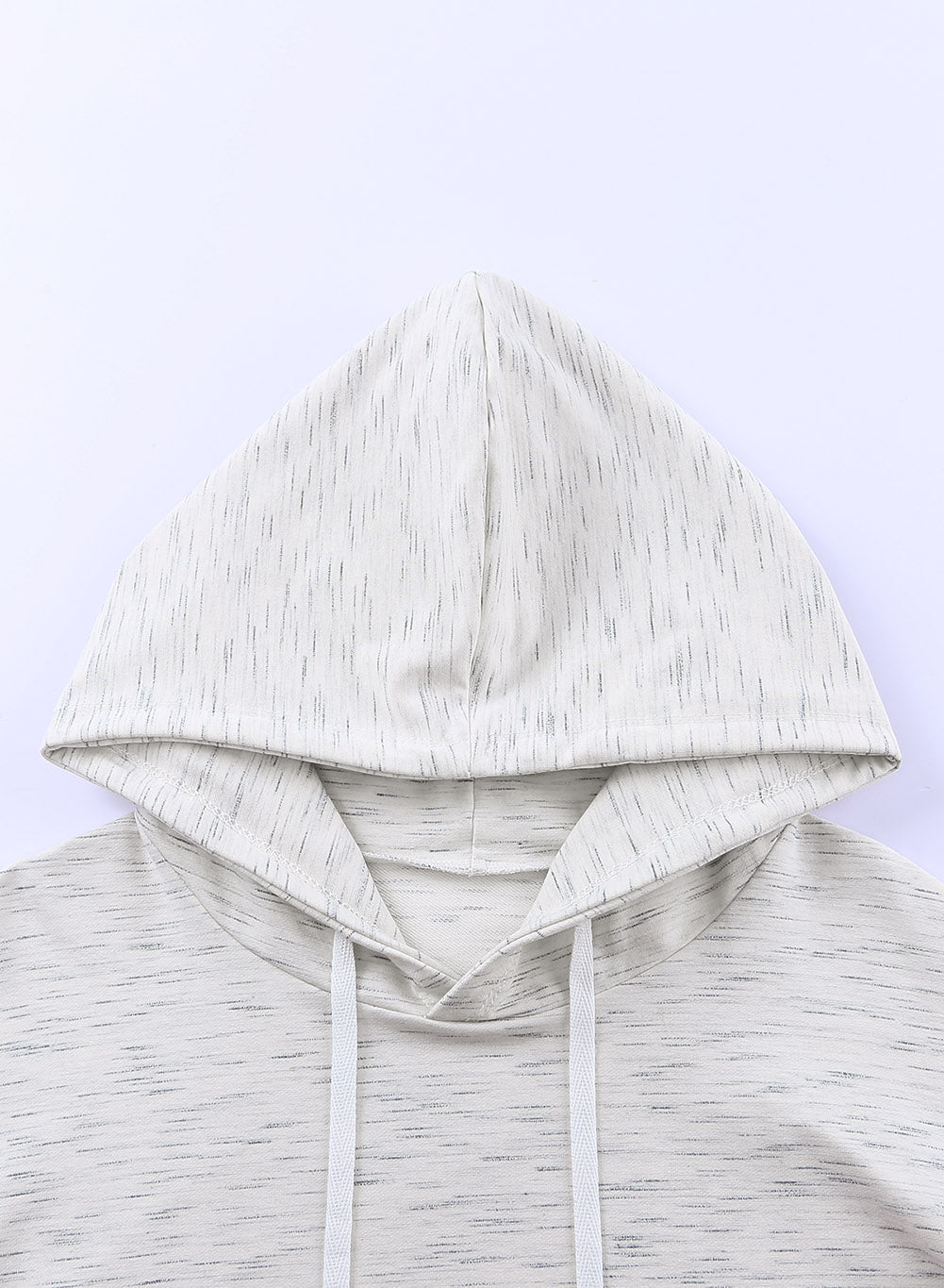 Marbled Drawstring Cropped Hoodie