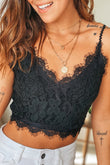 Eyelash Trim Lace Overlay Bralette