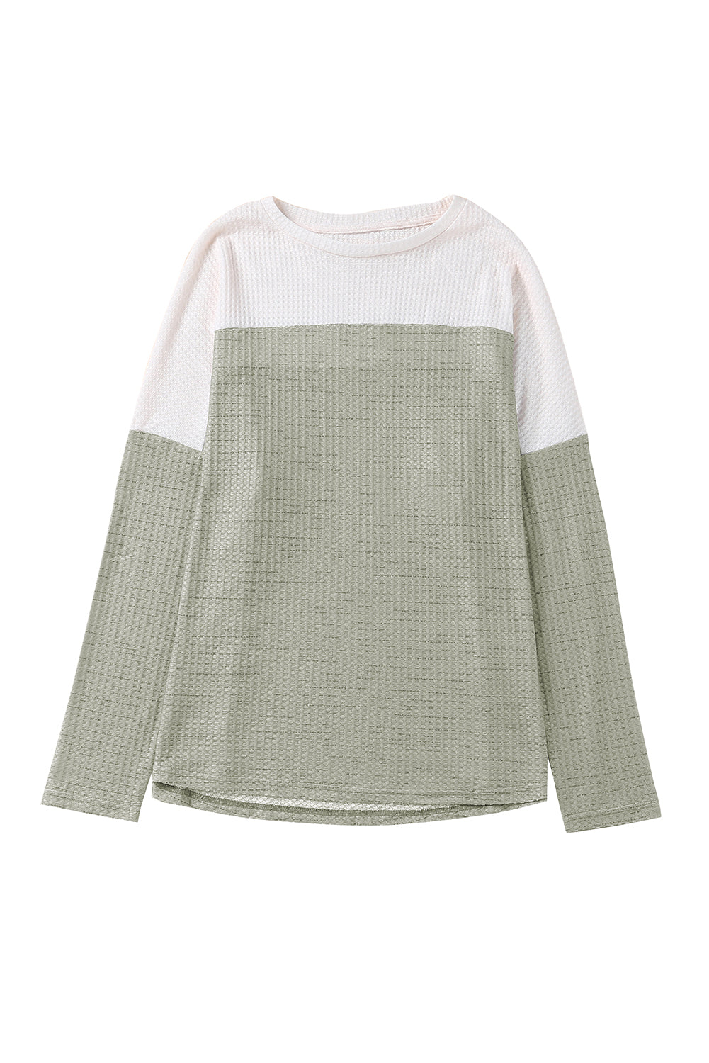 Plus Size Colorblock Knit Long Sleeve Top