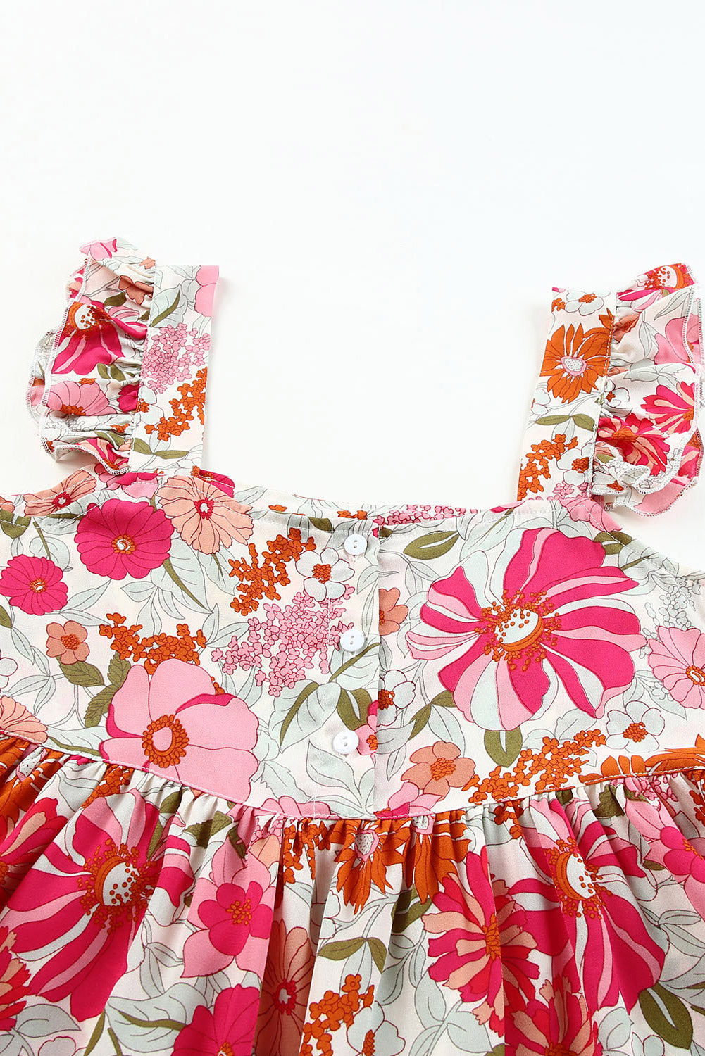 Flutter Floral Print Flowy Tank Top