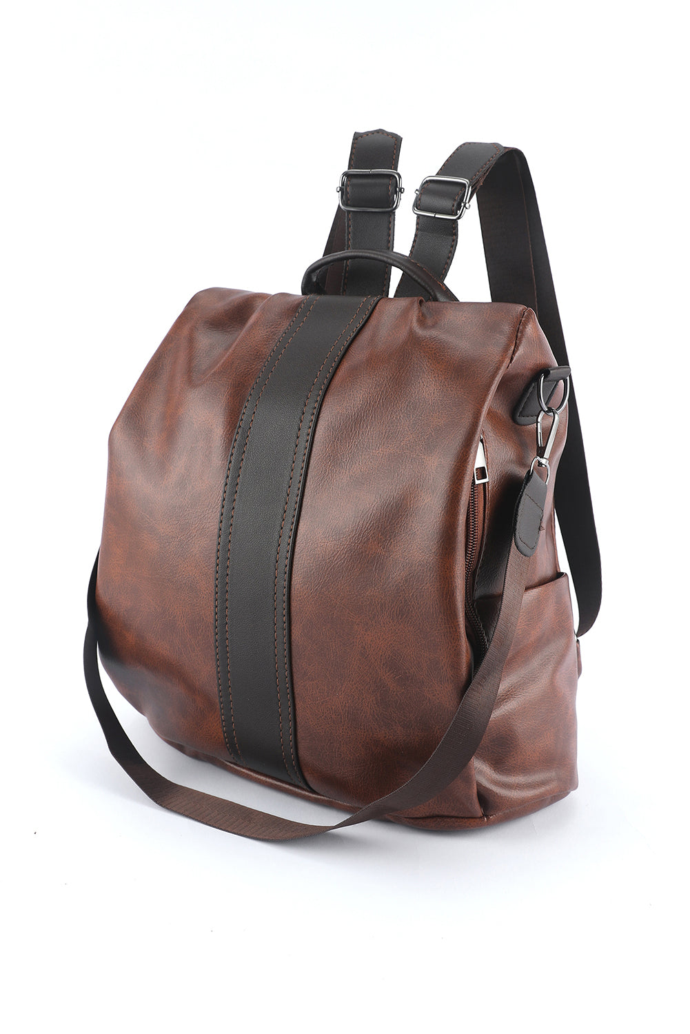 Multifunctional Retro Faux Leather Backpack