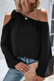 Knotted Asymmetric Off Shoulder Blouse