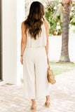 Sleeveless Ankle Length Wide Leg Jumpsuit