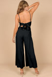 Spaghetti Straps Backless Knot Wide-Leg Jumpsuit