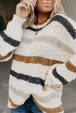 Striped Popcorn Knit Sweater