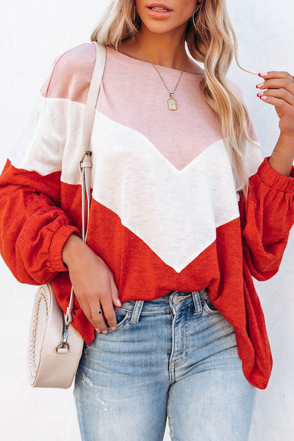 Oversized Chevron Knit Top