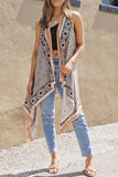 Western Fashion Print Sleeveless Kimono