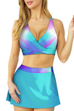 Maillot de bain bikini croisé tie-dye 