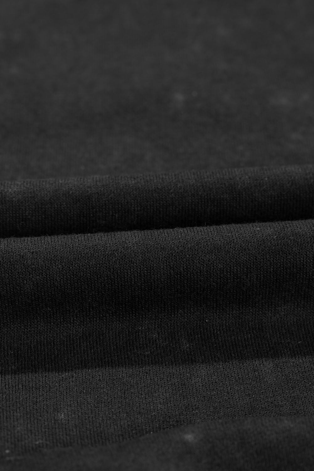 Sweat-shirt noir délavé à manches lanterne et boutons-pression