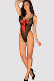 Bow Knot Polka Dot See-through Teddy Lingerie