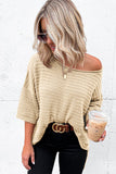 Textured Knit Drop Shoulder Tee