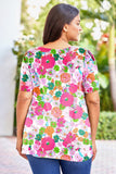 Floral Print Plus Size Kimono