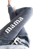 Mama Letter Print Drawstring High Waist Jogger Pants