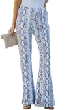 Snakeskin Print Wide Legs Pants