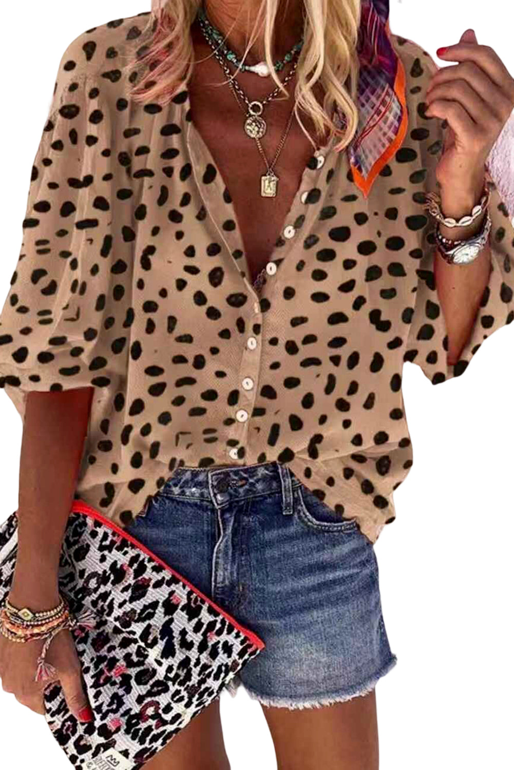 Leopard Print Casual Shirt