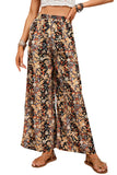 Floral Print High Waist Wide Leg Pants