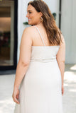 Plus Size V Neck Wrap Spaghetti Straps Maxi Dress