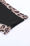 Leopard Splicing O-neck Short Sleeve T Shirt