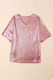 Copper Textured Oversize Foil T-Shirt